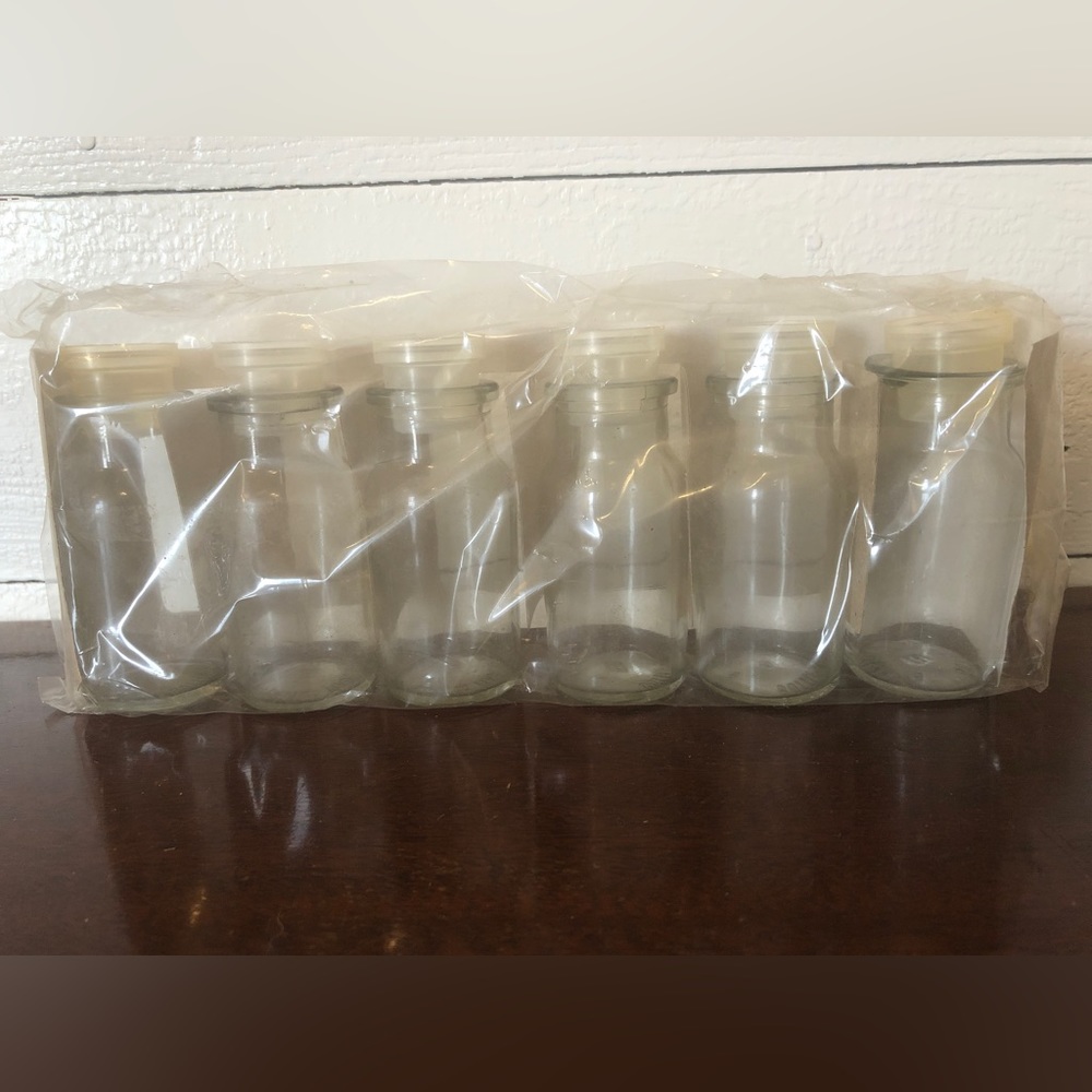 Lot of 6 Vintage Spice Apothecary Jars Bottles Made in Taiwan New in Package